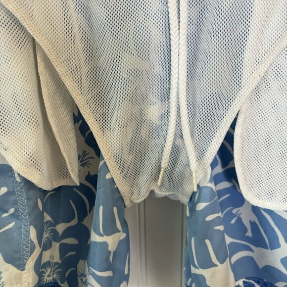 Tommy Hilfiger Mens Medium Blue White Tropical Hula Girl Print Swim Short Trunks - Picture 10 of 16